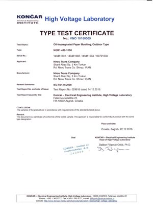 Type Test Certificate- NGB1-450-3150
